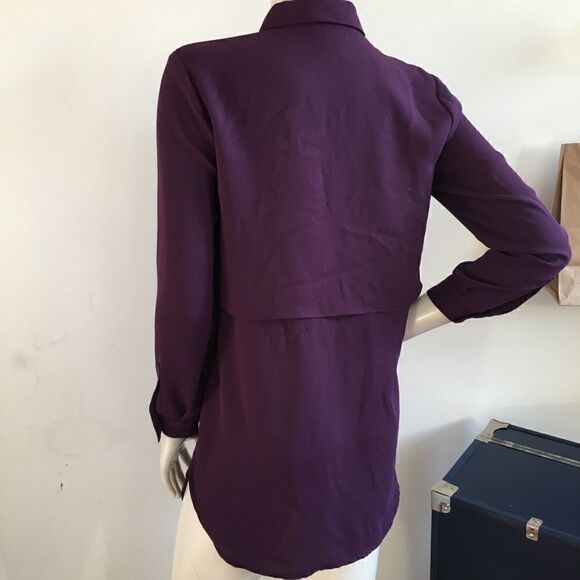 J.JILL Oversized layered full coverage chiffon top - Picture 4 of 6